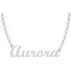 NADIR Collana Unisex Nome in Argento 925% Anallergico Made in Italy (Aurora)