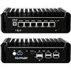 Glovary Mini Firewall PC N150 4 Core (Meglio di N100), 6 x i226V 2.5GbE LAN OPNsense Hardware, Barebone NO RAM NO SSD, Fanless Micro Appliance, AES-NI, 2 xM.2 NVMe Slot, 1 xSATA3.0, USB-C