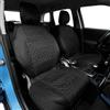 Auto Accessori Lupex Coprisedili per Auto Universali, Coppia Anteriore, tessuto Deluxe Gabardine, adatto a tutte le tipologie di sedili (Nero con rigo Nero, Poggiatesta Fisso o Removibile)