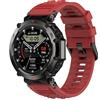 GIOPUEY Cinturini Compatibile con Amazfit T-Rex Ultra, Morbido Silicone Cinturino [Resistente all'Usura] [Traspirante] - Red