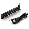 Aukru Universel Convertisseur Câble USB 5.5 * 2.1mm Connecteur avec 10 Jack Connecteurs (5.5x2.5, 4.8x1.7, 4.0x1.7, 4.0x1.35, 3.5x1.35, 3.0x1.1, 2.5x0.7, Micro USB, Type-C, Mini USB)