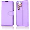 TECHGEAR Custodia in Pelle Galaxy S22 Ultra, Cover Libro Protettiva con Slot per Schede, Supporto e Cinturino da Polso - Pelle Sintetica per Samsung Galaxy S22 Ultra 5G Cover Portafoglio (Viola)