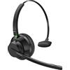 AUSDOM Cuffie Bluetooth con Microfono, Fino a 50 Ore, Cuffie Mono per PC con Riduzione del Rumore AI Mic, Cuffie per Chat Wireless per Autisti di Auto/Home Office/Call Center