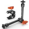 K&F CONCEPT Braccio Magico 9.8 con Super Clamp, Viti 1/4 e 3/8 | Magic Arm regolabile per monitor, fotocamera, luce LED e microfono, capacità fino a 2 kg - MS32