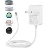 RENGOGA Alimentatore di corrente da 15 W per Echo Dot (3ª/4ª gen.) Echo Dot con orologio Echo Dot Kids Edition (3ª/4ª gen.) Echo Show 5 (1ª/2ª gen) Echo Spot e Fire TV Cube Caricatore Caricabatterie