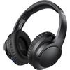 TECKNET Cuffie Bluetooth Over-Ear, 70 ore di riproduzione e 4 modalità EQ, cuffie senza fili, microfono per telefonate, stereo HiFi e memory foam, cuffie pieghevoli per viaggio/ufficio/cellulare/PC