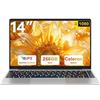 bvate 2025 Newest PC Portatile 14 Pollici Notebook Laptop Win 11 256 GB ROM Celeron N4020 WiFi 5 upto 2.8 GHz Supporta l'espansione SSD 1TB 4.2 USB HDMI Tastiera Italiana Membrana Mouse Senza Fili-Sliver