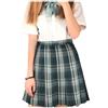 Black Sugar Donna Ragazza Gonna Corta Scozzese Nero Blu Marrone Pieghe Zip Cotone Resistente Giapponese Harajuku JK Uniforme Studentessa, verde, S petite
