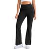 Colorfulkoala Dreamlux Leggings Svasati Pantaloni a Zampa a Vita Alta Controllo della Pancia, Nero, S