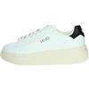 Liu Jo Jeans Sneakers Uomo Liu-Jo 7B4027PX474 in Pelle White/Black Modello Casual. Una Calzatura Comoda Adatta per Tutte Le Occasioni. Primavera Estate. EU 40