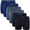Galeone - Biancheria e Tessuti Liabel - Mutande Uomo Boxer - Slip/Boxer da Uomo in Seamless Pacco da 6 Pezzi, Limited Edition (IT, Testo, XL, Regular, Regular, 6 Pezzi Assortiti Nero, Grigio, Blu)