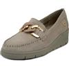 CINZIA SOFT Mocassini Donna in Pelle Camoscio Beige Cipria, Zeppa 4 cm, 23367 Taglia Donna 40