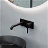 Fortis round plate rubinetto lavabo a parete, per corpo incasso Toya, 7820820MB, Brera; Toya nero opaco [Rubinetteria Bagno > Rubinetteria Lavabo]