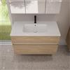evineo ineo5 evo mobile La: 100 cm con 2 scomparti estraibili, lavabo slim bianco,, BE0836WH+BE0958OA, ineo5 evo [Mobili da Bagno > Mobili con Lavabo Integrato]