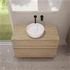 evineo ineo5 evo mobile La: 100 cm con 2 scomparti estraibili, ineo6 lavabo Ø 39 cm bianco,, BE0958OA+BE0964OA+BE0935WH, ineo6; ineo5 evo [Mobili da Bagno > Mobili con Lavabo Integrato]