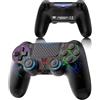 RUIZHI Controller PS4 RGB - Design flash, batteria 1000 mAh, USB-C, 1 pezzo, nero (Premium per Playstation 4)