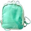 KEEPOP Ita - Zainetto da scuola per ragazze, grazioso zaino da scuola con orecchie di gatto, zaino estivo da donna, borsa da spiaggia con finestre trasparenti per spille fai da te, Verde, 33 EU