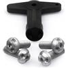 ROBUST CAR PARTS Viti e bulloni con chiave per cerchi in lega, robusti, per Renault Clio, Megane, Scenic, Kangoo, Laguna, 7700422600