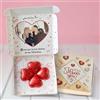 SLIDE Scatola cioccolatini regalo San Valentino personalizzata con foto e dedica. Idea regalo fidanzato, fidanzata, (4 cioccolatini Cuore)