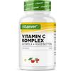 vit4ever Complesso naturale di vitamina C - 300 capsule da 5 mesi | Estratto di acerola e di rosa canina con 400 mg di vitamina C al giorno - Alto dosaggio - Vegan