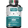 RAIBU Glutatione Forte Ridotto - L-Glutatione con NAC, Acido Alfa-Lipoico & L-Glicina - Antiossidante, Bioattivo, Ottenuto per Fermentazione - 250 mg per Capsula - 90 Capsule Vegane, Senza Additivi, Raibu