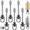 Dolibest 6pcs Amaca Appendino19.5 Centimetri Bulloni Altalena Appeso Moschettone, 180 ° Girevole in Acciaio Inox Kit di Montaggio per Interni All'Aperto Parco Giochi Punching Bag Sandbag, 1500lbs