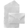 Wanderings Buste Biglietto Tutto-In-Uno Bianche Fatte a Mano con Bordo Sfrangiato 4x6 / 10,5x15 cm, 25 Pezzi, Per Annunci, Inviti Matrimonio, Biglietti Auguri e Artigianato, 150 GSM, Eventi e Feste