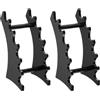 QUARKZMAN Portapenne in Plastica Acrilico Nero Orizzontale 2pz | Supporto per Penne, Espositore Matite Sopracciglia, Organizzatore per Pennelli Trucco, con 6 Scomparti, Ufficio Casa