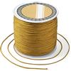 Bestewelry Cordoncino in nylon da 0,8 mm intrecciato per perline, filo macramè, per creare gioielli, cucito (cammello)