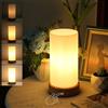 HSLighting Lampada da Tavolo Senza Fili, Touch Senza Fili Abat-jour Lampada da Scrivania Portatile con Regolazione Continua della Luminosità Lampada da Comodino per Sala da Pranzo Hotel Bar (Vetro)