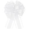 QUARKZMAN 10pz 15cm Fiocchi Regalo Tirante Grande in Organza Fiocco Confezioni Regalo Nastro per Cesti Auto Matrimonio Regali Fiocco di Natale, Bianco
