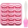 HDGSAFD 1 Stampo per Le Labbra E 1 Pennello in Silicone, Stampo in Silicone Creativo, Muffa Divertente, Strumenti da Forno, Utensili da Cucina.