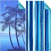 Hoqque Telo Mare Microfibra Asciugamani Teli da Spiaggia Asciugamano Palestra 2 Set Grande Antisabbia 180x80cm xxl Uomo Donna Regalo Accessori Beach Towel Leggero Grandi per Piscina Bagno Travel Regali
