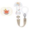 MAM Combi Pack Succhietto Perfect 16+ Mesi + Clip It! Colori assortiti - MAM