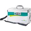 TUKA-i-AKUT 2X 17L Cassetta per Medicinali con Serratura e Maniglia Tracolla, Sicura per Bambini, Portatile Scatola Pronto Soccorso, Armadietti Farmacia Medica Lega Alluminio, 36x22x22cm, TKD6400-L