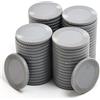Smartdealspro Mini contatori da poker in plastica opaca, 32 mm, con scatola portaoggetti (girasole, 64 pezzi, grigio scuro)