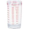 Amexo Misurino in Vetro Piccolo 4OZ/120ML, Misurino Graduato in Vetro per Vodka Cocktail Tequila, Resistente al Calore Bicchiere Dosatore con Bilancia per Cucina Bar (Rosso)