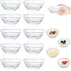 Penbinmall 10 Pezzi Ciotole in Vetro Ø 7,5 cm - Ciotoline in Vetro per Salse, Ciotoline da Snack, Coppette Gelato Vetro, Ciotola per Confetture, Mini Ciotola, Coppette per Dessert,Marmellata,Portata,Piatti,Salse