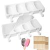 Ventdest Stampi per Gelato in Silicone, 2 Set Stampi Ghiaccioli con 200 Bastoncini, Formine Ghiaccioli Senza BPA, Stampi Gelato Stecco al Cioccolato congelato Fai da Te per Bambini Adulti (Grande)