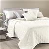 Caleffi 1002816 Raso Jacquard Rich Copriletto Primaverile per Matrimoniale Letto, Naturale
