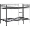 vidaXL Letto a Castello Senza Materasso Nero 107x203 cm in Acciaio