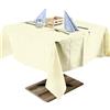 Generic GM 10 Tovaglie in TNT idrorepellenti Tessuto non Tessuto 150x150cm Colore AVORIO, coprimacchia impermeabili ideali per la ristorazione, feste, Natale, compleanni, battesimi, vari colori