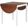 HOMCOM Tavolo da cucina pieghevole in legno Tavolo da pranzo allungabile con foglie apribili per 4-6 persone Carico 50 kg 140x70x75 cm Marrone