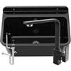 GRANITAN Lavandino da Esterno Moderno per Garage e Lavanderia - Lavatoio per Installazione Interna ed Esterna - Pilozzo da Esterno Giardino - 61x41x30 cm - Nero (Miscelatore per Lavabo)