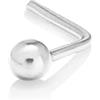 Mia Gioielli - Piercing Pallina - Orecchino Orecchio Naso Oro 18k (750) Bianco - Anallergico per Donna Ragazza - F-05238-0B00