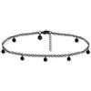 GD GOOD.designs Good.Designs Cavigliera per donna I cavigliera impermeabile in acciaio inossidabile I cavigliera per donna con piccole monete, 22 - 27 cm, Acciaio inossidabile