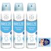 Felce Azzurra 3x BREEZE Deodorante Spray Freschezza Talcata Minerals, Zero Macchie sulla pelle, 0% sali di alluminio 150ml + 1 Busta di Talco Felce Azzurra in omaggio da 100g