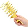 BORDSTRACT Pettine per capelli a denti larghi da uomo, pettine per capelli con olio a doppia faccia per lo styling districante e la cura del cuoio capelluto, pettine retrò con denti arrotondati (oro)