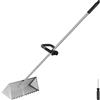 PEIZHIYC Rastrello per pulci di sabbia, grande, in acciaio inox, con manico lungo 134 cm e cestino da 40 x 20 cm, rimovibile, per la pesca, la spiaggia