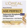 L'Oréal Paris Crema Viso Notte Anti-Età, Per Pelli Mature, Pelle Più Compatta e Levigata, Macchie dell'Età Ridotte, Con Peptidi di Micro-Collagene e Niacinamide, Age Perfect Collagen Expert, 50 ml